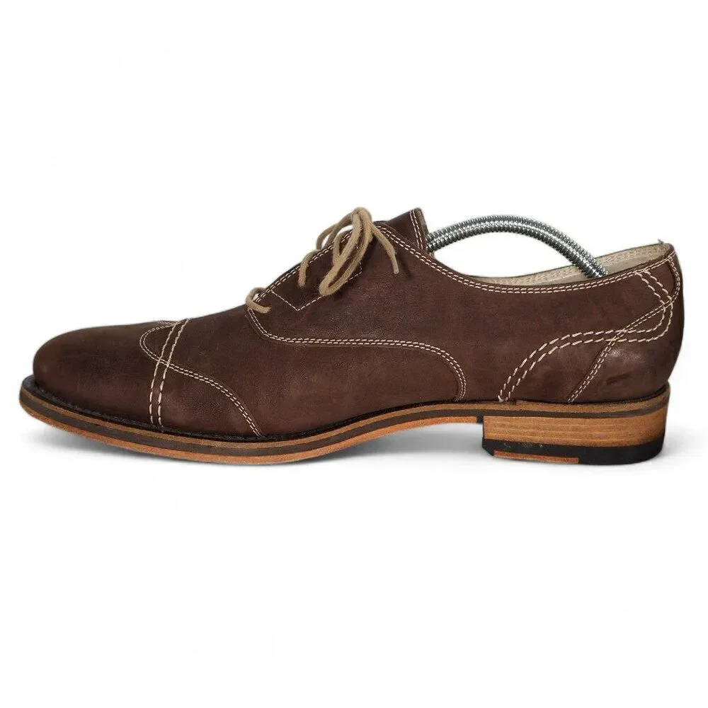 Donald‎ J. Pliner Codi Wingtip Cap Toe Nubuck Oxfords Brown Men's 10.5M